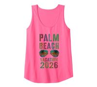Vintage Palm Beach Vacation 2026 Vacay Swim Travel a Juego Camiseta sin Mangas