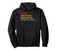 Vintage Papa El Hombre El Mito La Mala Influencia Diciendo Retro Sudadera con Capucha
