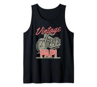 Vintage Papi Motocicleta Día del Padre Mecánico Motor Motorista Camiseta sin Mangas