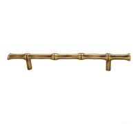 Vintage para bronce francés latón macizo manija del gabinete con diseño de la junta de madera para el cajón del armario de la cocina para montaje en superficie tire 8.3cm T1634 (C)