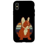 Vintage para Bulldogs Franceses Artículos Retro Frenchie Carcasa para iPhone X/XS