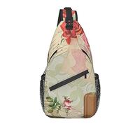 Vintage Paris Eiffer Tower Postal Cross Chest Bag Diagonalmente Sling Mochila Crossbody Bandolera Viajes Senderismo Mochilas para Hombres Mujeres