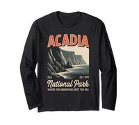 Vintage Parque Nacional Acadia - Parque Nacional Clásico Acadia Manga Larga