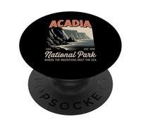 Vintage Parque Nacional Acadia - Parque Nacional Clásico Acadia PopSockets PopGrip Adhesivo