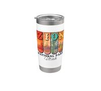 Vintage Parque Nacional Zion Utah Southwest Desert Souvenir Vaso térmico de acero inoxidable de doble pared