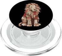 Vintage Patchwork Lion Quilter Costura Amante PopSockets PopGrip para MagSafe