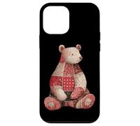 Vintage Patchwork Teddy Bear Quilting Estética Carcasa para iPhone 12 Mini