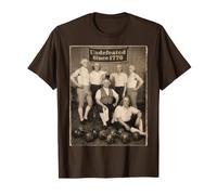 Vintage Patriotic 1776 American Founding Fathers Gym Posing Camiseta