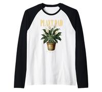 Vintage Paz Lirio Planta Papá Naturaleza Flora Jardinero Camiseta Manga Raglan