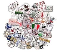 Vintage pegatinas paises sellos retro maletas viaje stickers scrapbooking viajes pegatina vintage equpaje portatil diario de viajes cuaderno calendario