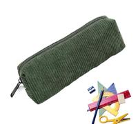 Vintage Pencil Case | Large Capacity Corduroy Stationery Pouch,Portable Pen Pouch, Student Pen Bag for Pens, Pencils, Eraser, Markers