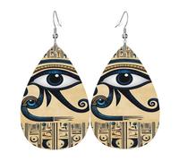 Vintage Pendientes Largos De Cuero Símbolos Del Mal De Ojo En Las Vintages Pirámides Egipcias Aretes De Lágrima Cómodo Pendientes De Mujer De Cuero Para Aniversario Cumpleaños Fiesta