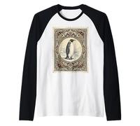 Vintage Penguin Antarctic Wildlife Camiseta Manga Raglan