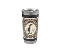 Vintage Penguin Antarctic Wildlife Vaso térmico de acero inoxidable de doble pared