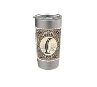 Vintage Penguin Antarctic Wildlife Vaso térmico de acero inoxidable de doble pared