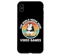 Vintage Penguin El Mundo Necesita Más Videojuegos Amante Carcasa para iPhone XS MAX
