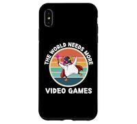 Vintage Penguin El Mundo Necesita Más Videojuegos Amante Carcasa para iPhone XS MAX