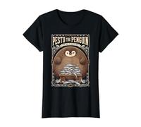 Vintage Pesto The Penguin Big Fluffy Boy Camiseta gráfica económica, Mujer, Negro, S