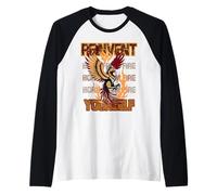 Vintage Phoenix Rising from Ashes Renacimiento Fuego Mitología Arte Camiseta Manga Raglan