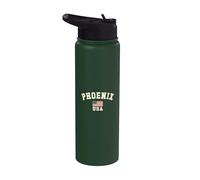 Vintage Phoenix USA Bandera Americana Arizona Recuerdo Retro Stainless Steel Insulated Water Bottle