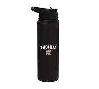Vintage Phoenix USA Bandera Americana Arizona Recuerdo Retro Stainless Steel Insulated Water Bottle