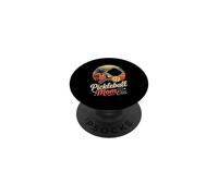 Vintage Pickleball Mamá Era Retro Sunset Court PopSockets PopGrip Adhesivo