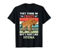 Vintage Piensan Que Estoy Loco Pero Me Gusta Amante Hiena Camiseta