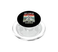 Vintage Piensan Que Estoy Loco Pero Me Gusta Amante Samurai PopSockets PopGrip para MagSafe