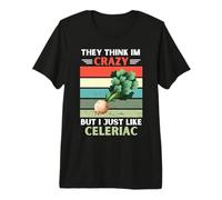 Vintage Piensan Que Estoy Loco Pero me Gusta el Amante de los apios Camiseta Premium