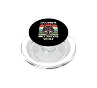 Vintage Piensan Que Estoy Loco Pero me Gusta el Amante de los Lobos PopSockets PopGrip para MagSafe