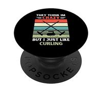 Vintage piensan Que Estoy Loco, Pero me Gusta el Amante de los rizos PopSockets PopGrip Adhesivo