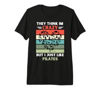 Vintage Piensan Que Estoy Loco Pero Me Gusta El Amante De Pilates Camiseta Premium