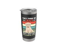Vintage Piensan que estoy loco pero me gusta el perro habanero Vaso térmico de acero inoxidable de doble pared