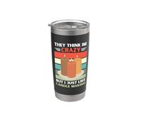 Vintage Piensan que estoy loco pero me gusta hacer velas Vaso térmico de acero inoxidable de doble pared