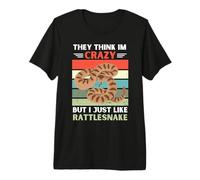 Vintage piensan Que Estoy Loco, Pero me Gusta la Serpiente de Cascabel Camiseta Premium