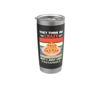 Vintage Piensan Que Estoy Loco Pero Me Gusta Pastafrola Lover Vaso térmico de acero inoxidable de doble pared
