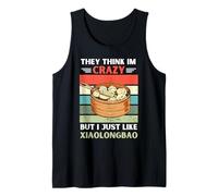 Vintage Piensan Que Estoy Loco, Pero me Gusta Xiaolongbao Camiseta sin Mangas