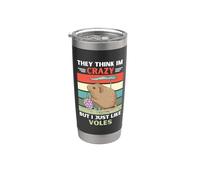Vintage Piensan Que Estoy Loco Pero Me Gustan Los Animales De Los Campañoles Vaso térmico de acero inoxidable de doble pared