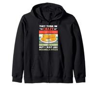 Vintage Piensan Que Estoy Loco Pero me Gustan los Palos de mozarella Sudadera con Capucha