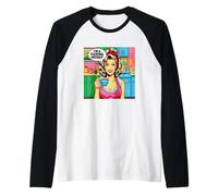 Vintage Pin-up Chica Soy Un Mierda Delicia Sarcástico Ingenio Camiseta Manga Raglan