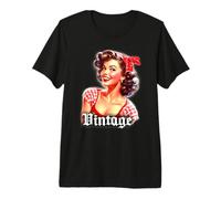 Vintage Pin-Up Girl x Pretty Girl 1950's Camiseta Premium