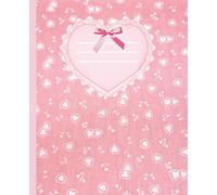 Vintage Pink Heart Coquette Composition Notebook Wide Ruled 150 Pages: Aesthetic Office School Supplies for Girls, Teens, Women