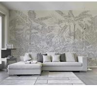 Vintage Pintado A Mano Art Forest Plant 3D Papel Pintado Pared Fácil Instalación Oficina Sala Estar Sofá Dormitorio TV Fondos Decoración-430cm×300cm