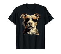Vintage Pitbull Papá Día del Padre para los Amantes de los Hombres Divertido Camiseta