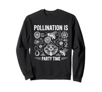 Vintage Planta Polinización Botánica Abeja Naturaleza Ciencia Humor Sudadera