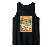 Vintage Playa del Carmen México Travel Souvenir City Gift Camiseta sin Mangas