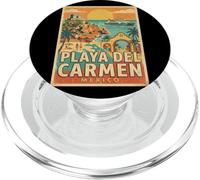 Vintage Playa del Carmen México Travel Souvenir City Gift PopSockets PopGrip para MagSafe