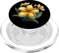Vintage Plumeria Amarillo Floral Tropical Bloom Verano PopSockets PopGrip para MagSafe