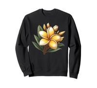 Vintage Plumeria Amarillo Floral Tropical Bloom Verano Sudadera