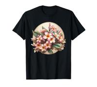 Vintage Plumeria Rosa Floral Tropical Bloom Verano Camiseta